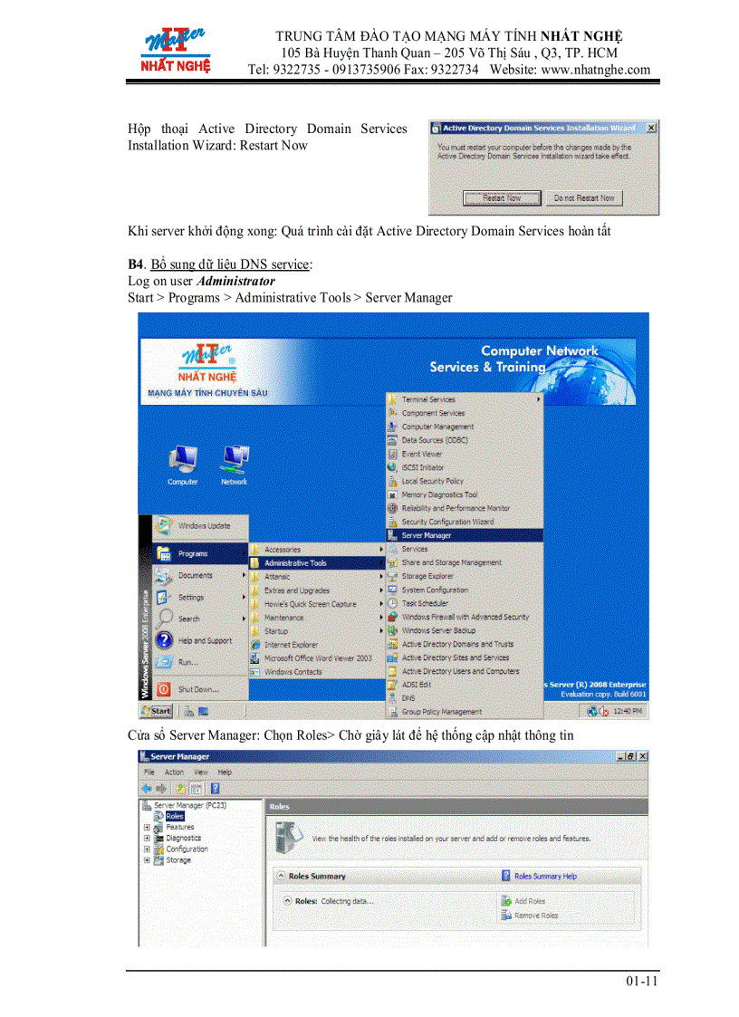 image for page Xây dựng Domain Controller tích hợp DNS server