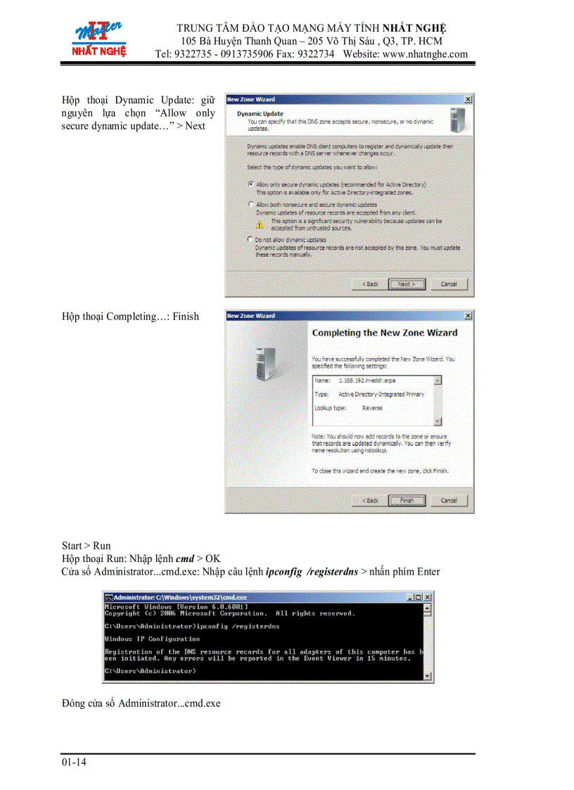 image for page Xây dựng Domain Controller tích hợp DNS server