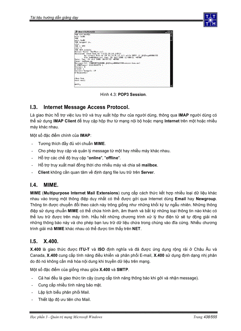 image for page Các giao thức được sử dụng trong hệ thống Mail