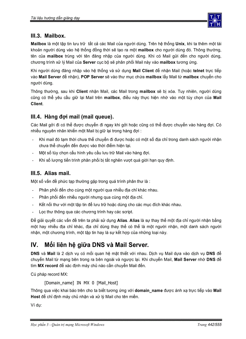 image for page Các giao thức được sử dụng trong hệ thống Mail