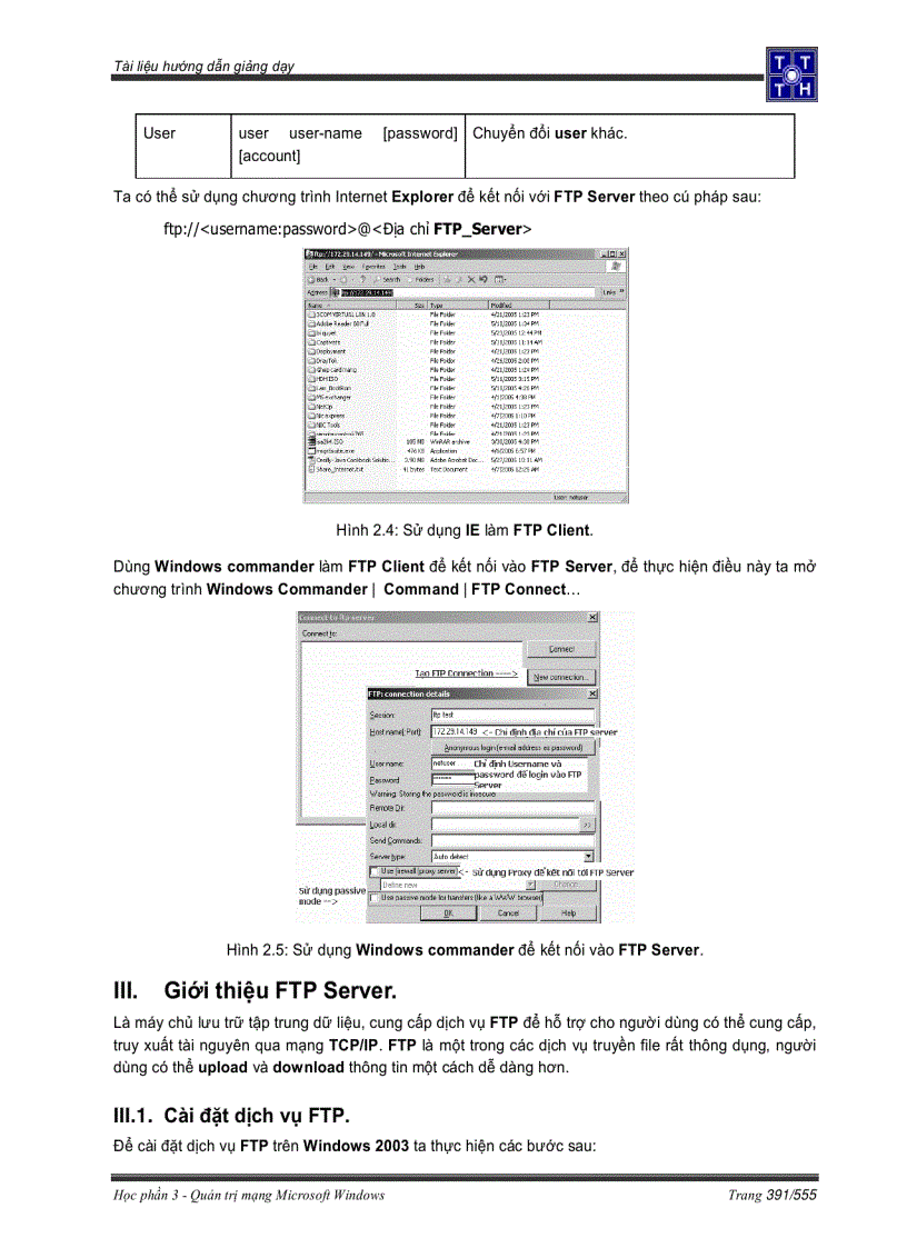 image for page Chương trình FTP client