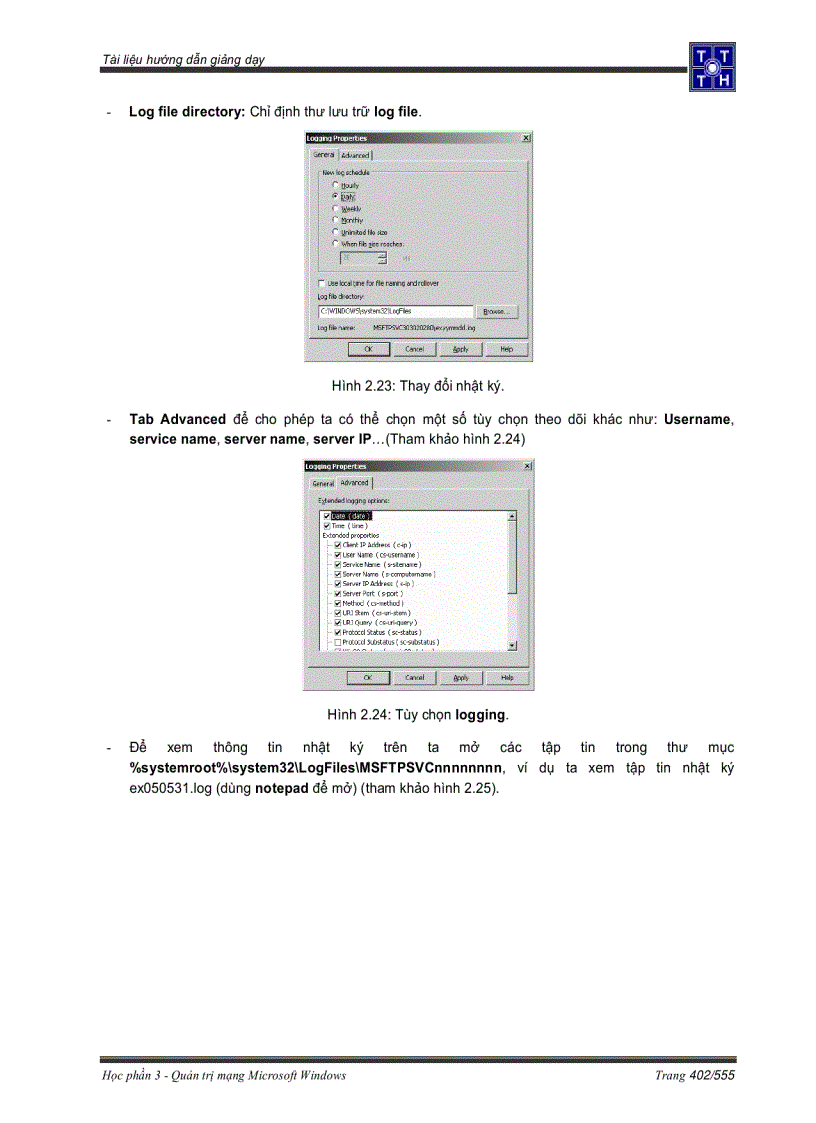 image for page Theo dõi và cấu hình nhật ký cho FTP