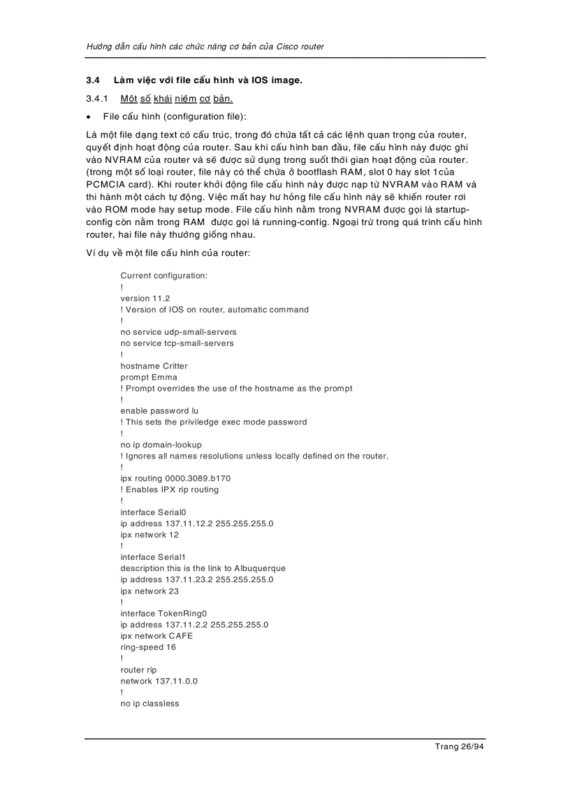 image for page Cấu hình các tính năng chung của router