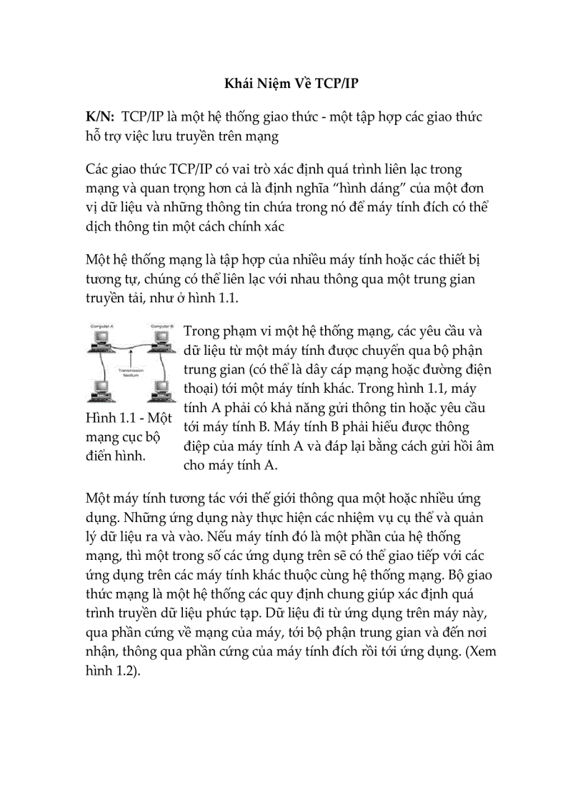 image for page Khái Niệm Về TCP IP