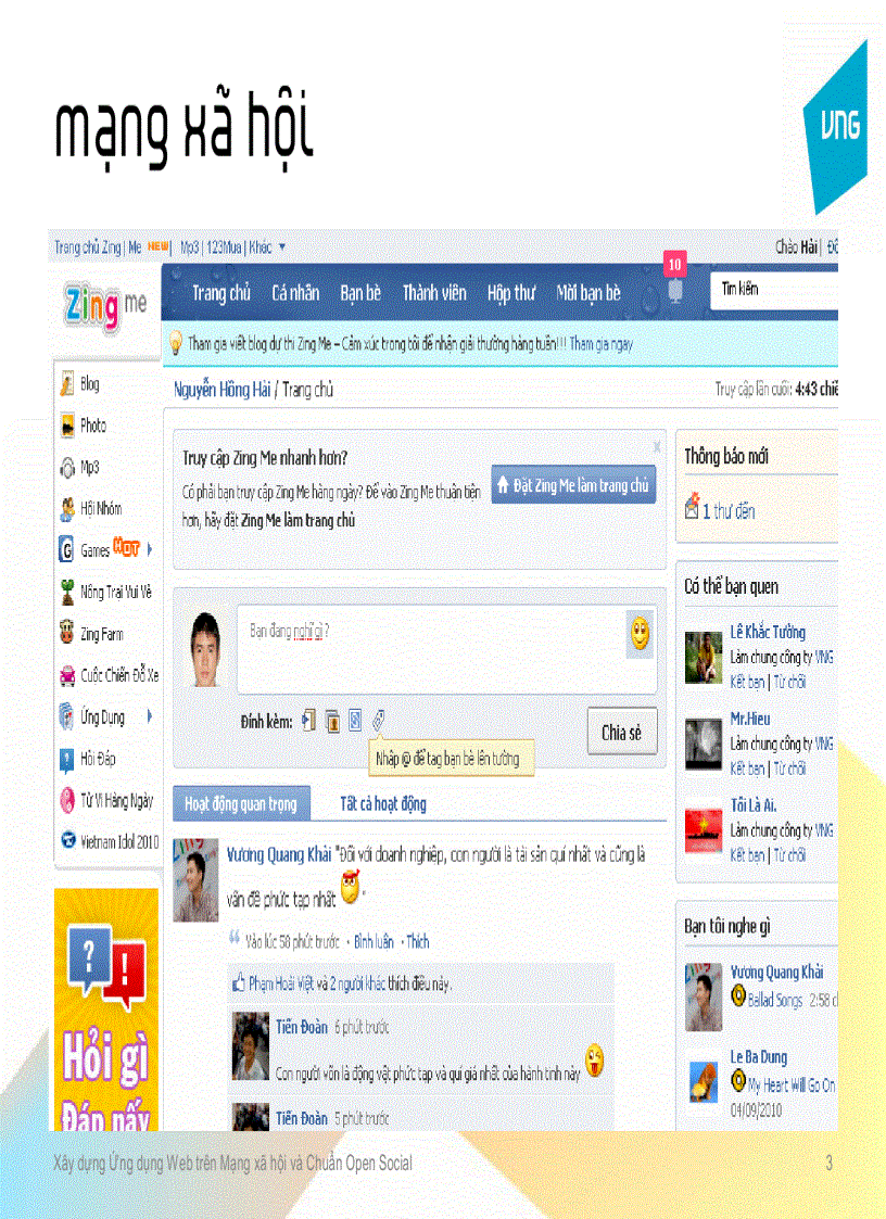 image for page Xây dựng Ứng dụng Web trên Mạng xã hội và Chuẩn Open Social