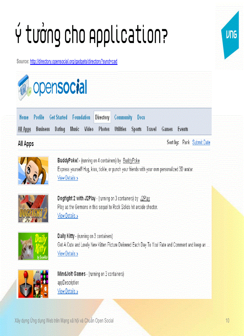 image for page Xây dựng Ứng dụng Web trên Mạng xã hội và Chuẩn Open Social