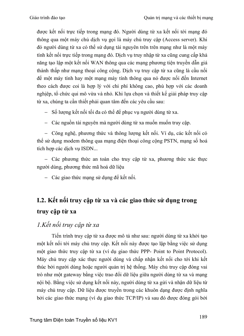 image for page Kết nối truy cập từ xa và các giao thức sử dụng trong truy cập từ xa