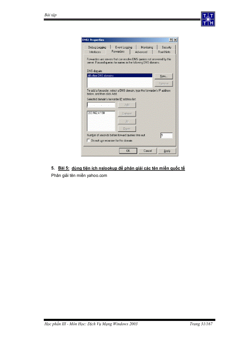 image for page Dịch vụ mạng windows 2003