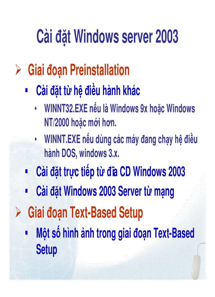 image for page Giới thiệu và cài đặt WINDOWS SERVER 2003