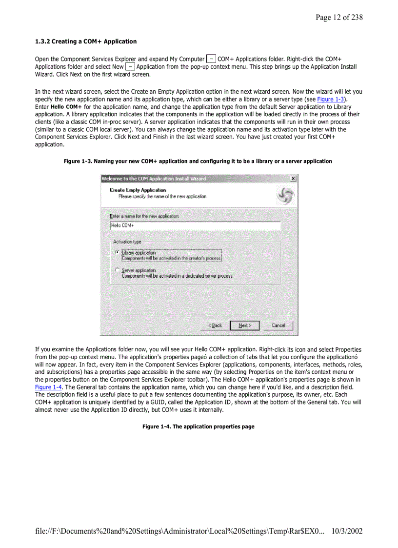 image for page COM and NET Component Services
