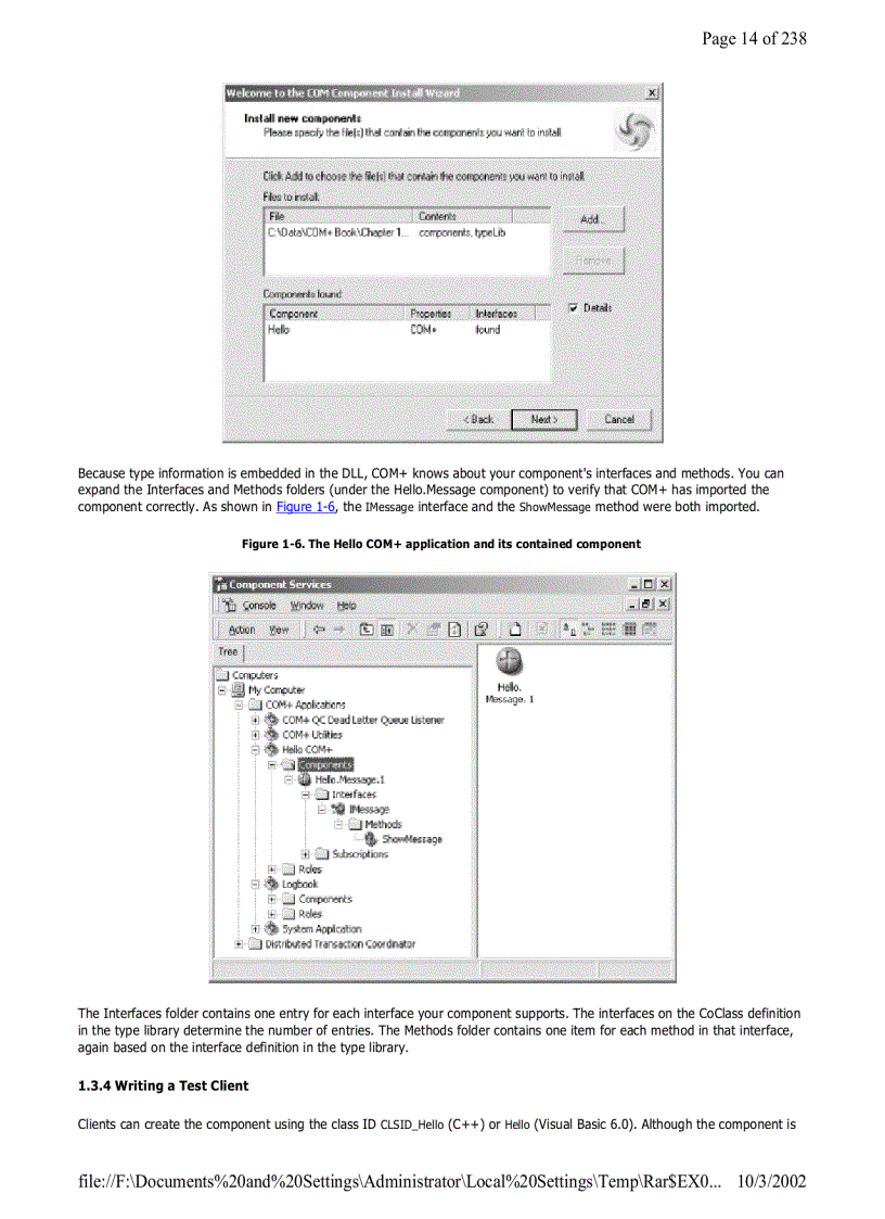 image for page COM and NET Component Services