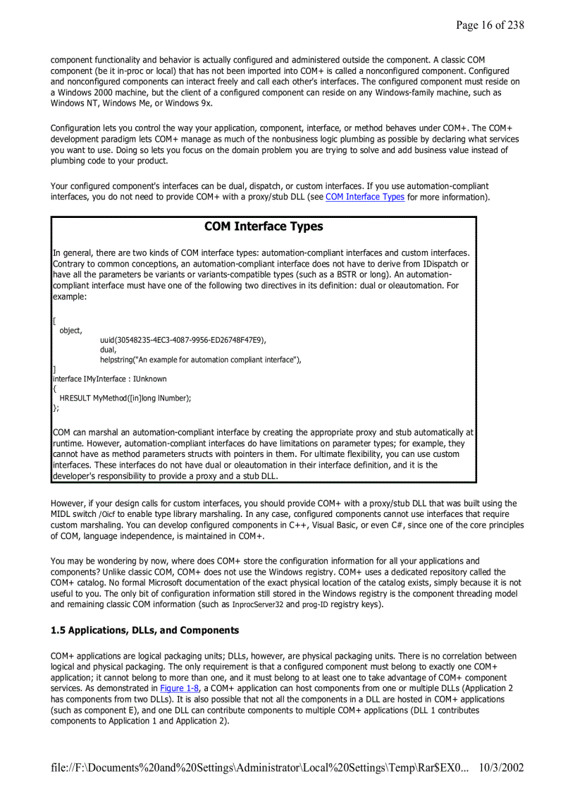 image for page COM and NET Component Services
