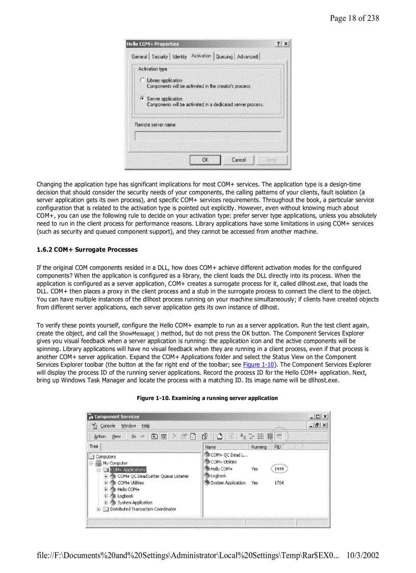 image for page COM and NET Component Services