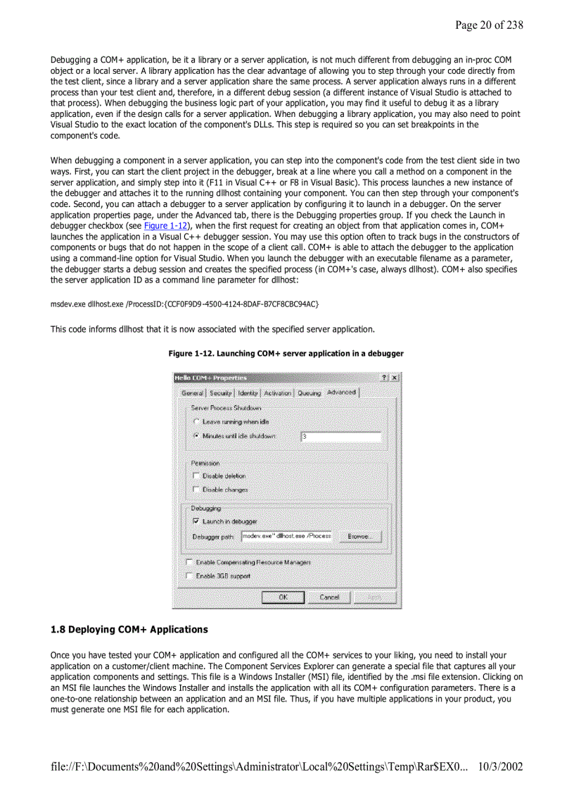 image for page COM and NET Component Services
