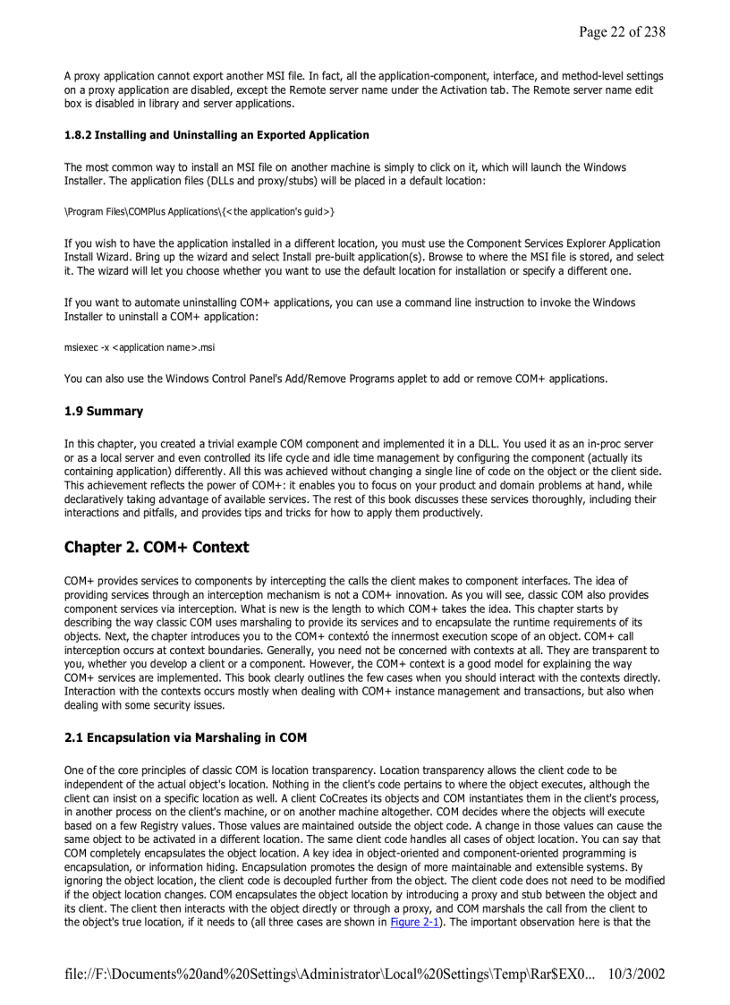 image for page COM and NET Component Services