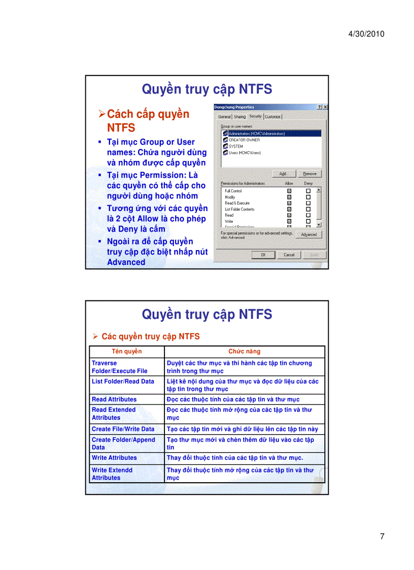 image for page Tạo và quản lí thư mục dùng chung