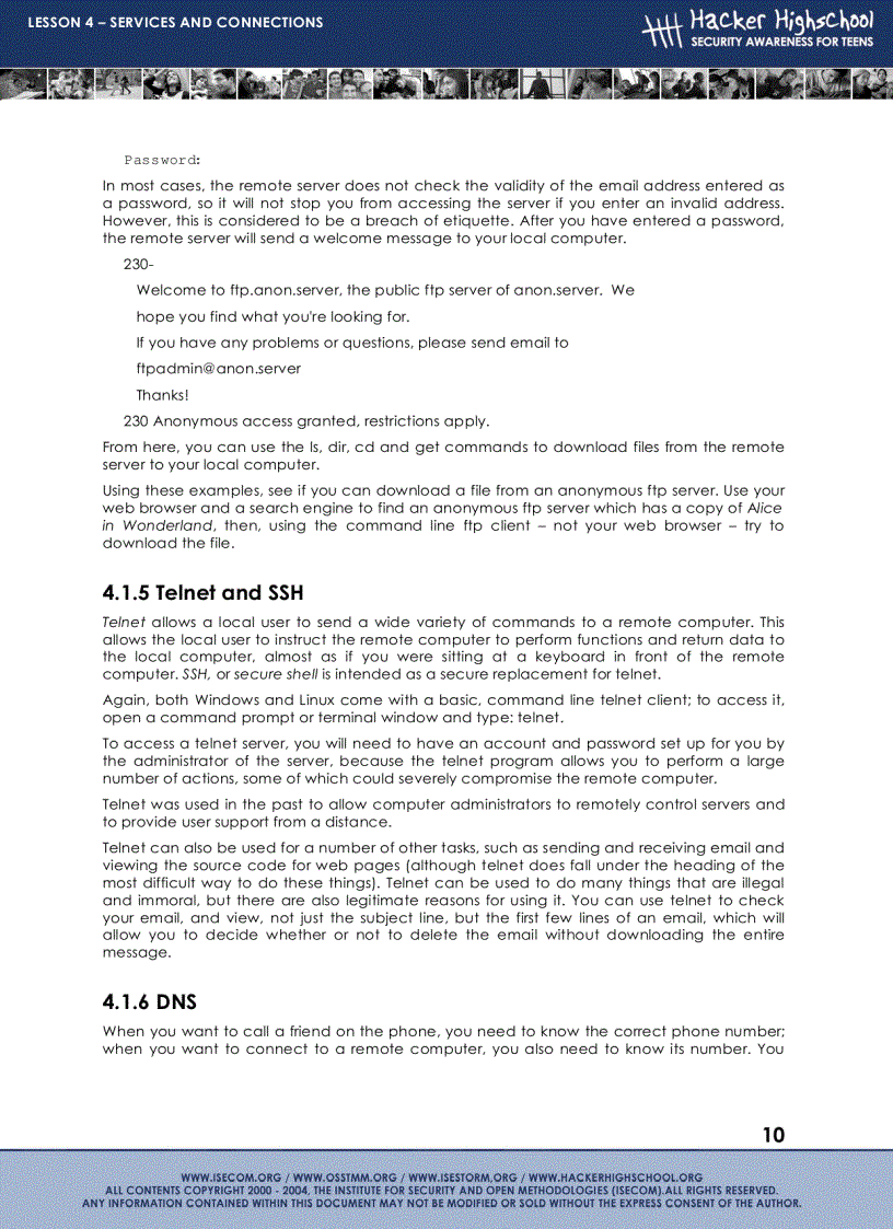image for page Lesson 4 Services and connections