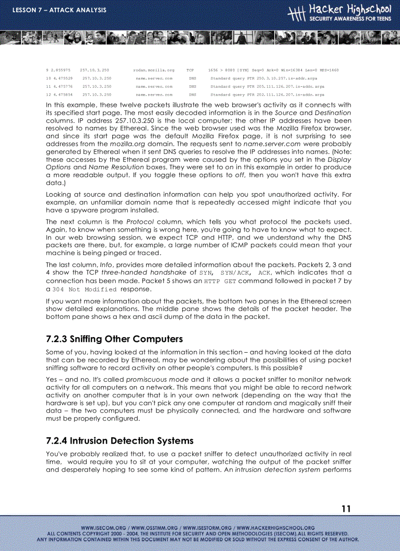 image for page LESSON 7 Attack analysis