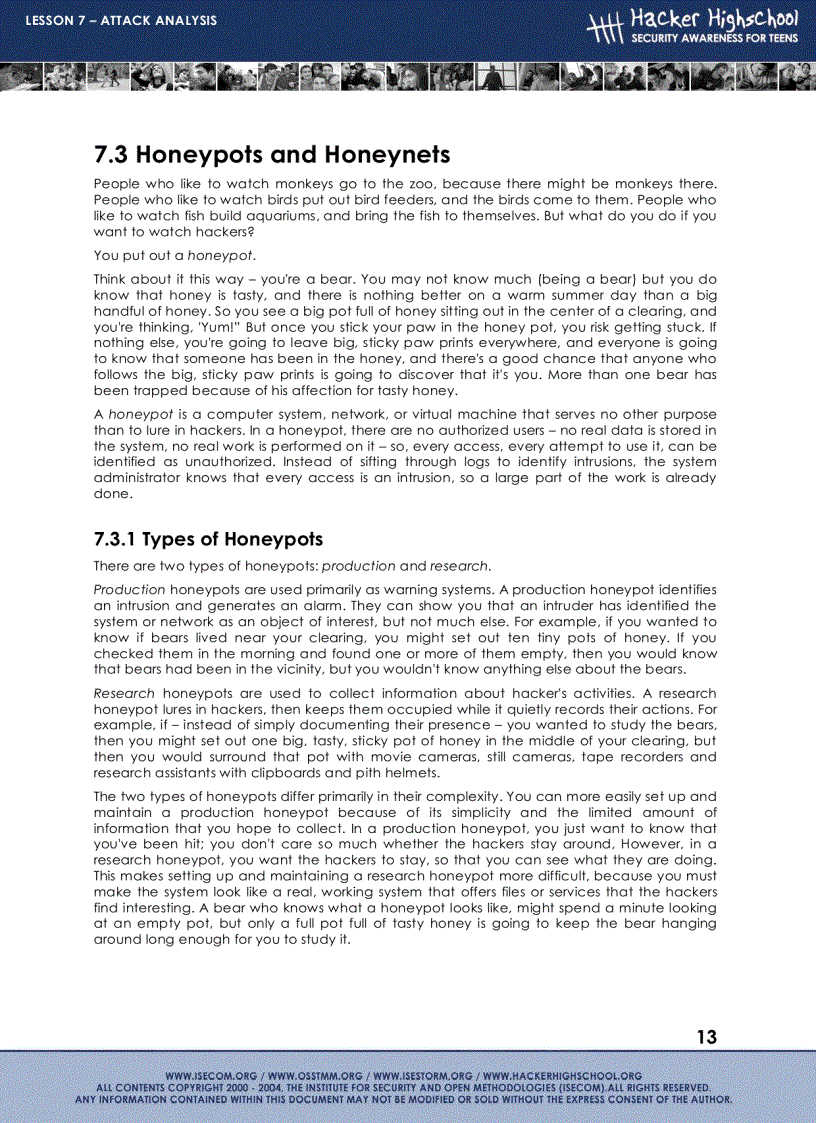 image for page LESSON 7 Attack analysis