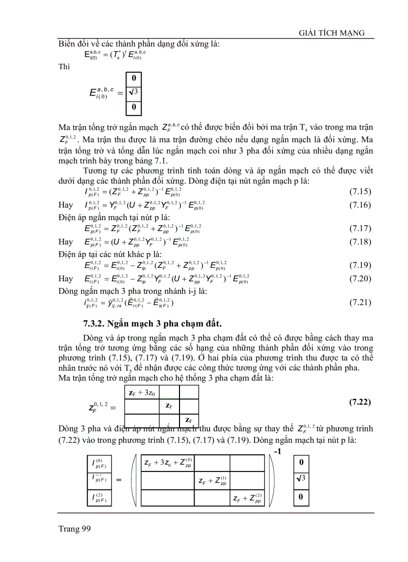 image for page Tính toán ngắn mạch