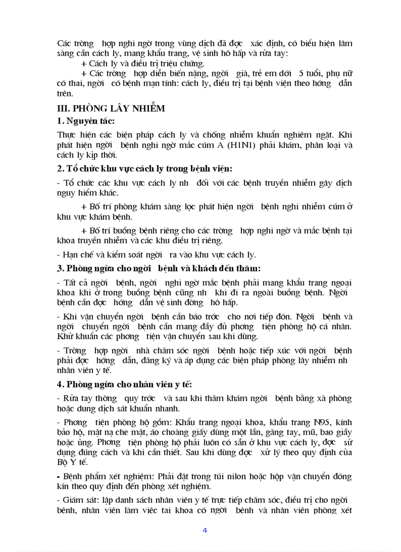 image for page Hướng dẫn chẩn đoán điều trị và phòng lây nhiễm cúm A H1N1