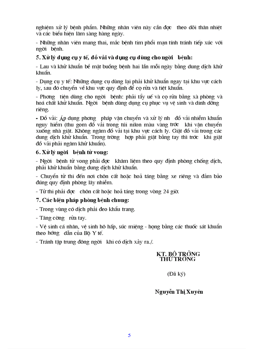 image for page Hướng dẫn chẩn đoán điều trị và phòng lây nhiễm cúm A H1N1