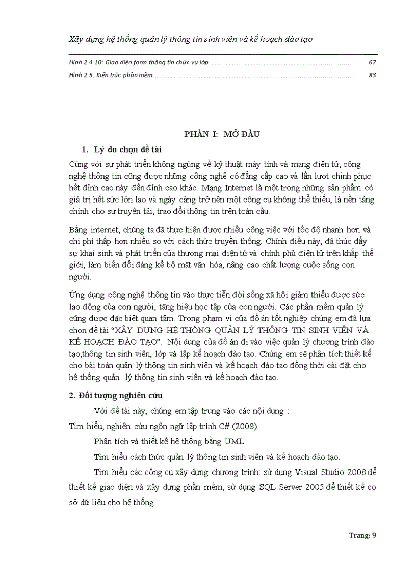 image for page Xây dựng hệ thống quản lý thông tin sinh viên và kế hoạch đào tạo