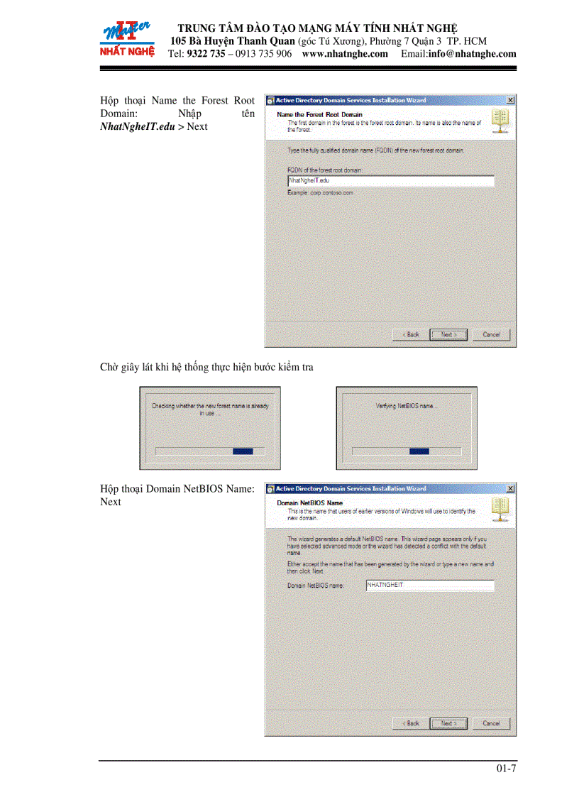 image for page Xây dựng Domain Controller tích hợp DSN server