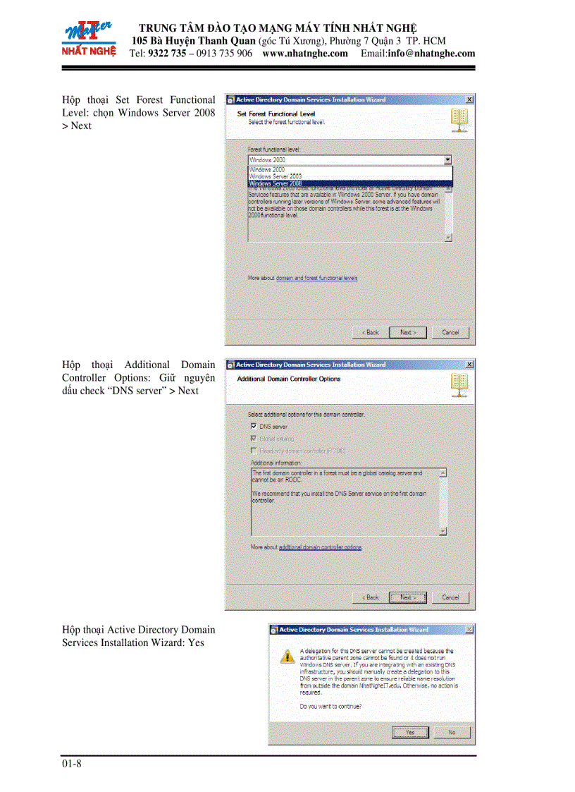 image for page Xây dựng Domain Controller tích hợp DSN server