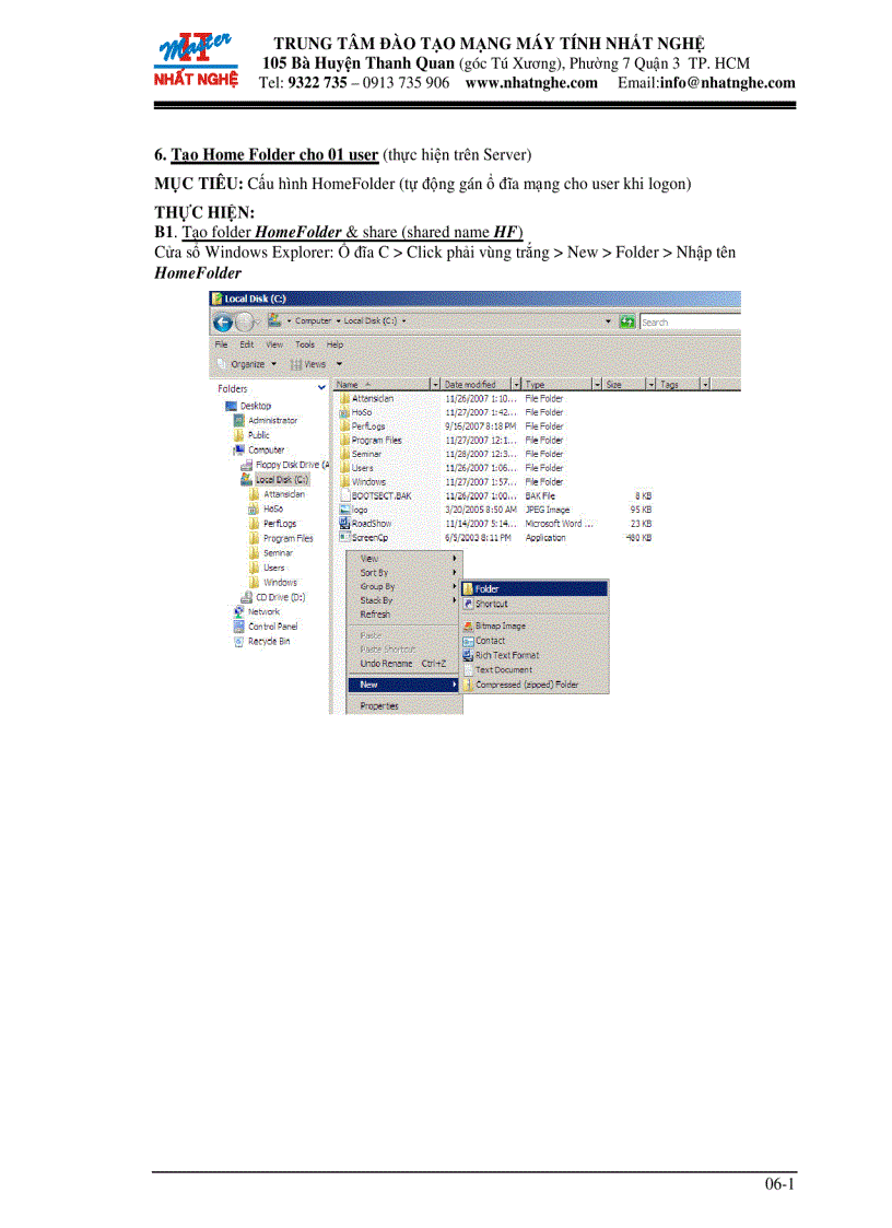 image for page Tạo Home Folder cho 01 user