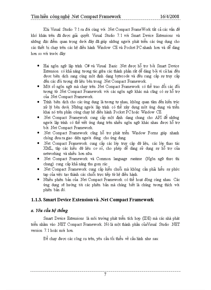 image for page Công nghệ Net Compact Framework