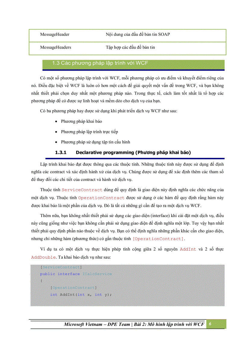 image for page Mô hình lập trình với windows communication foundation