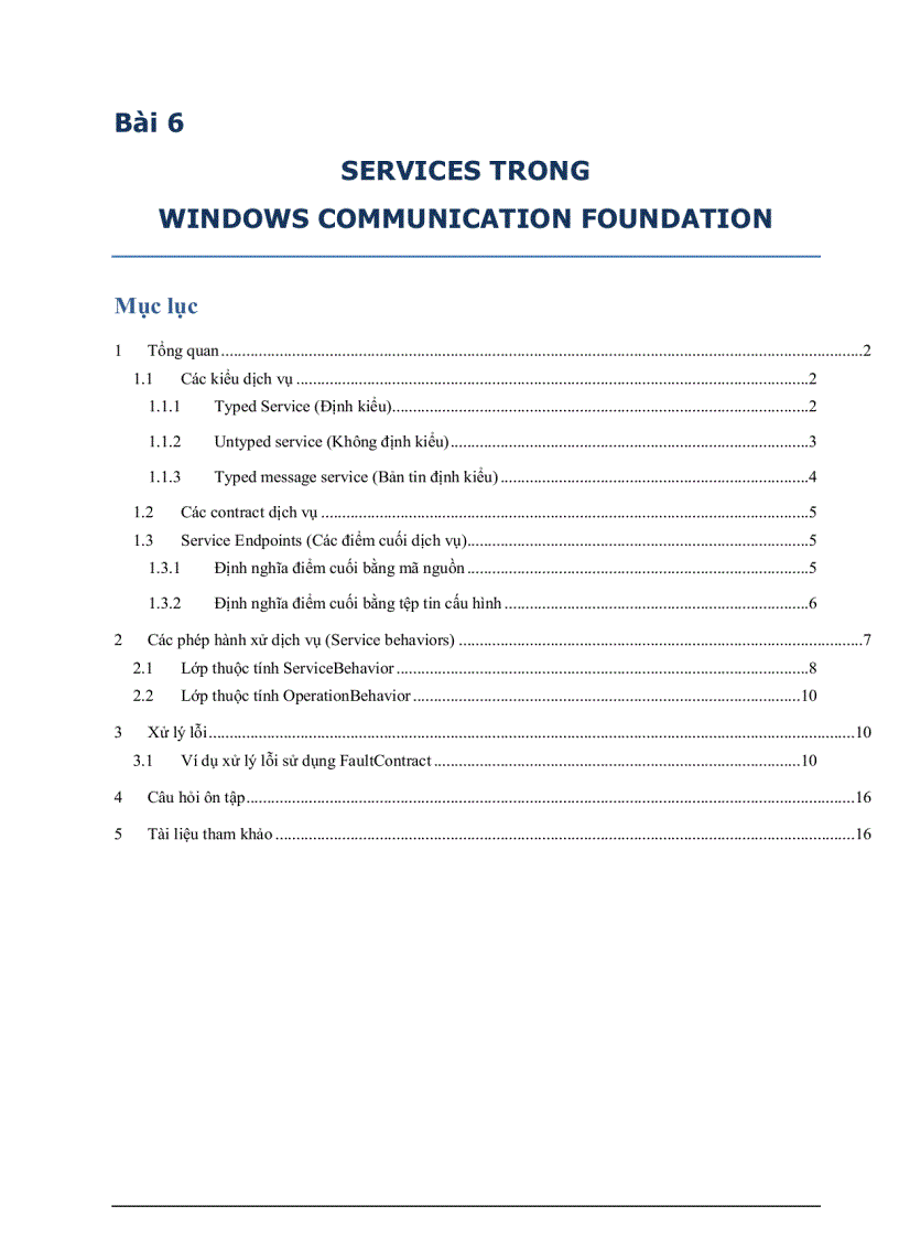 image for page Tổng quan các kiểu dịch vụ trong WINDOWS COMMUNICATION FOUNDATION