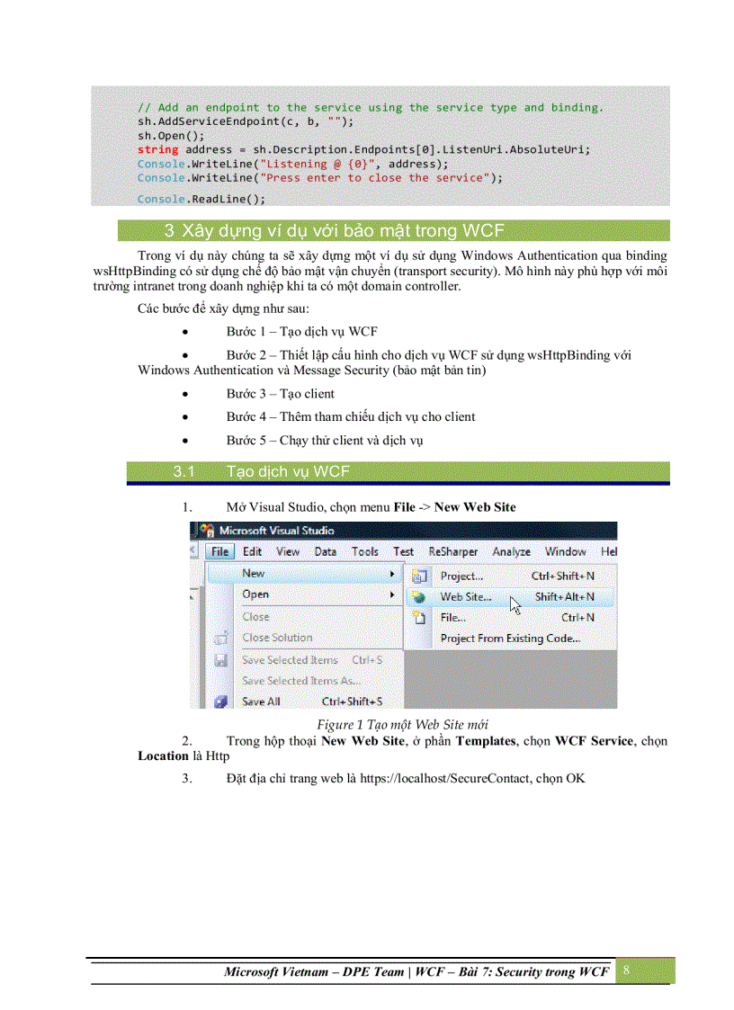 image for page Tổng quan về bảo mật trong Windows Communication Foundation