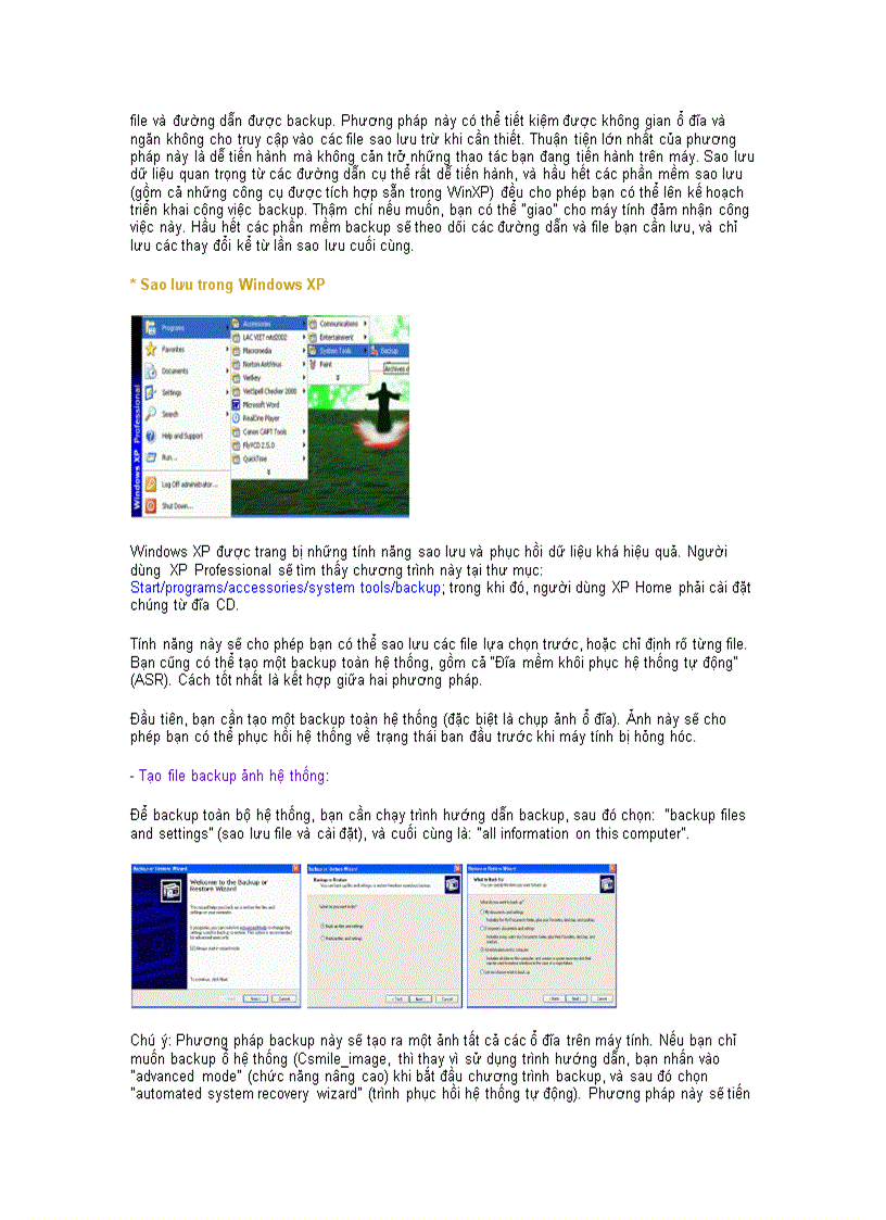 image for page Dữ liệu trong WinXP