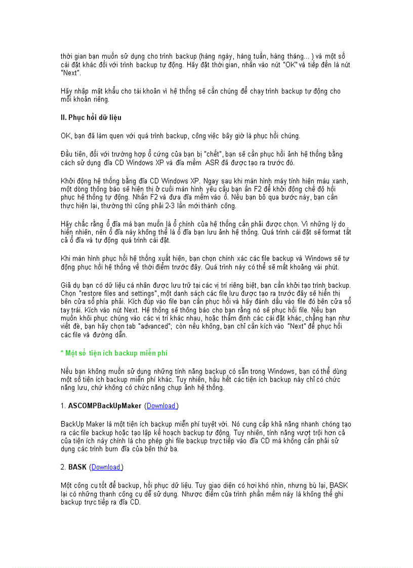 image for page Dữ liệu trong WinXP