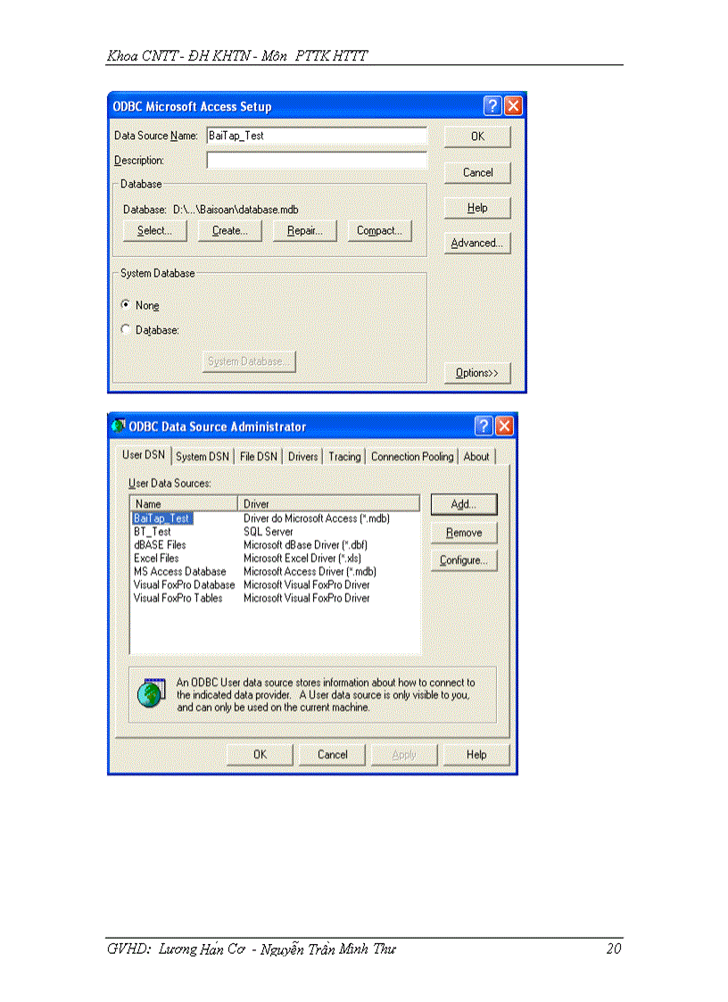 image for page Nội dung hướng dẫn thực hành môn pttk httt
