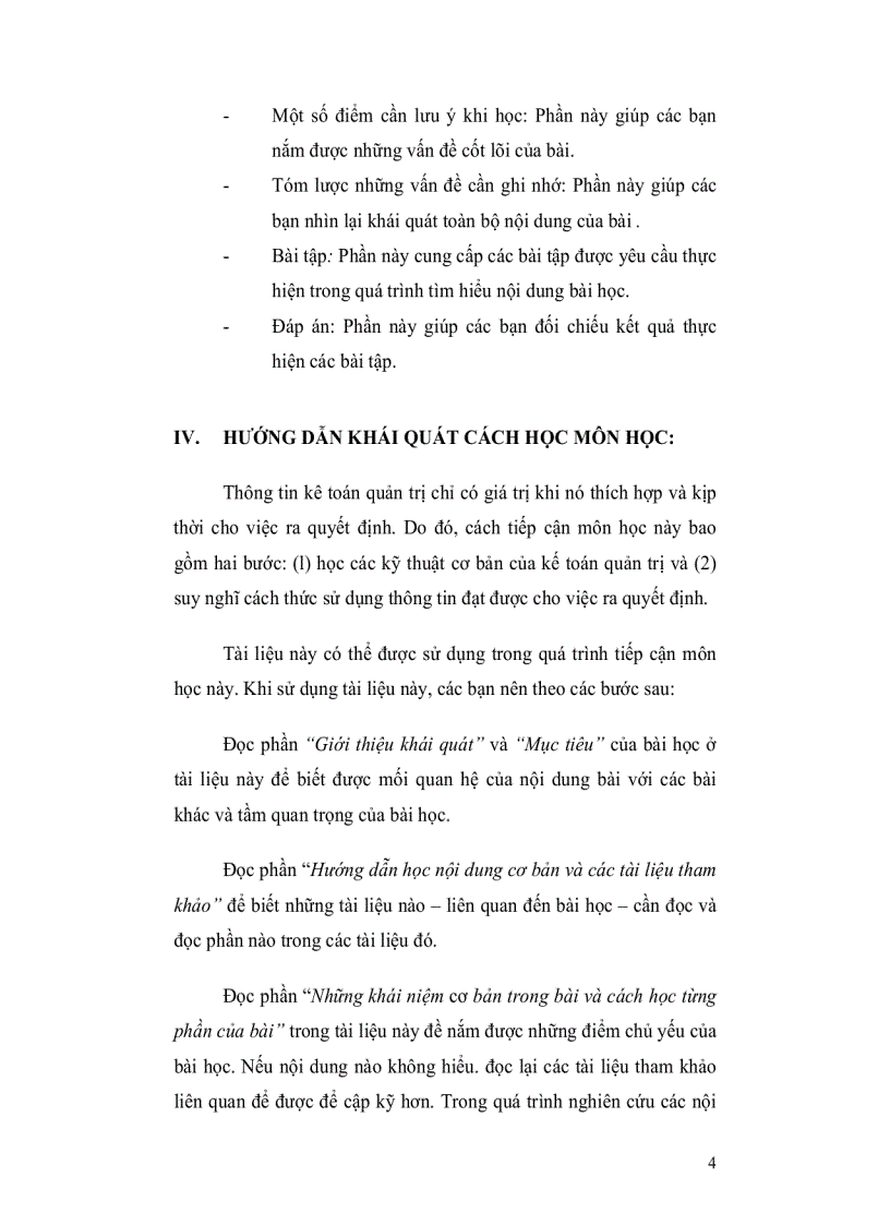 image for page Tài liệu hướng dẫn học tập kế toán quản trị