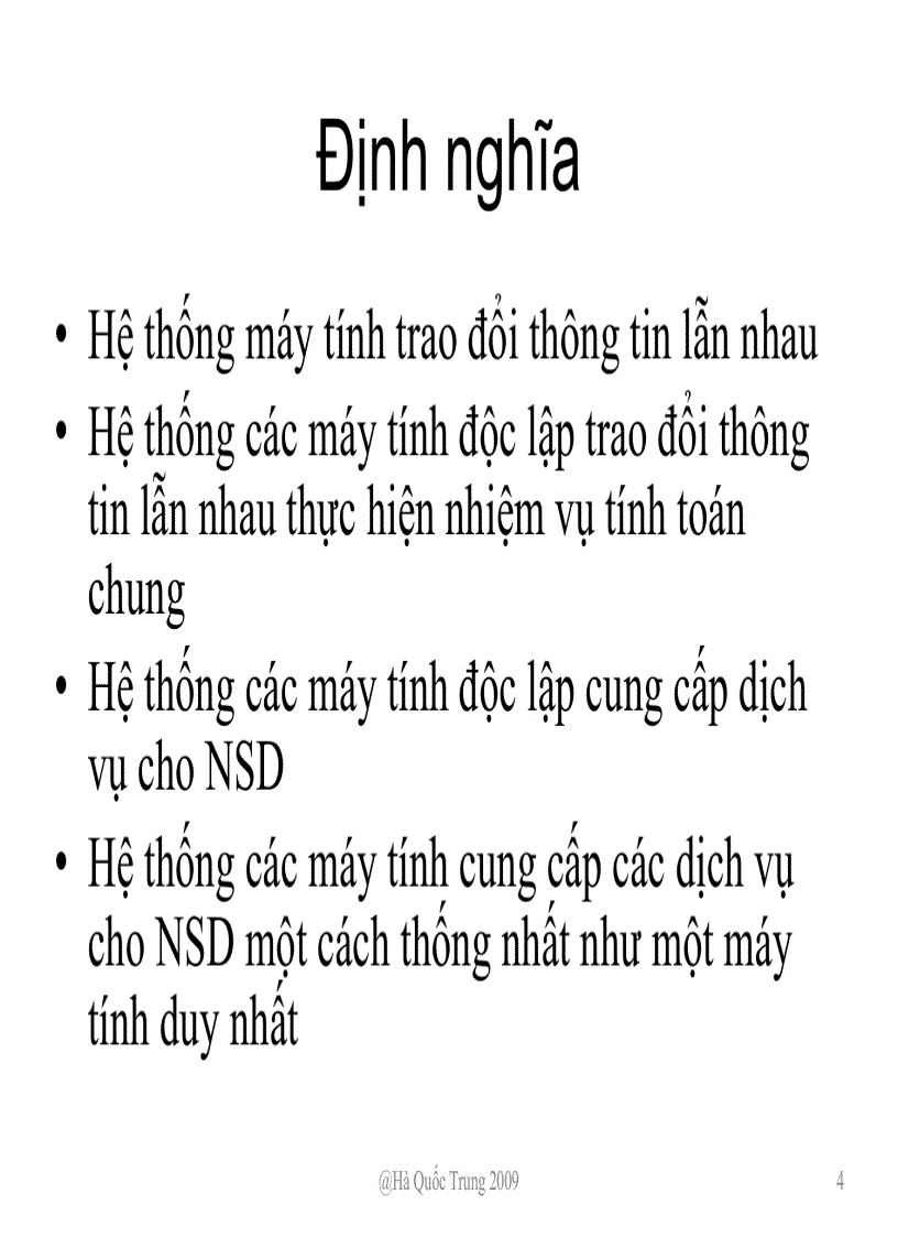 image for page Tổng quan về hệ phân tán