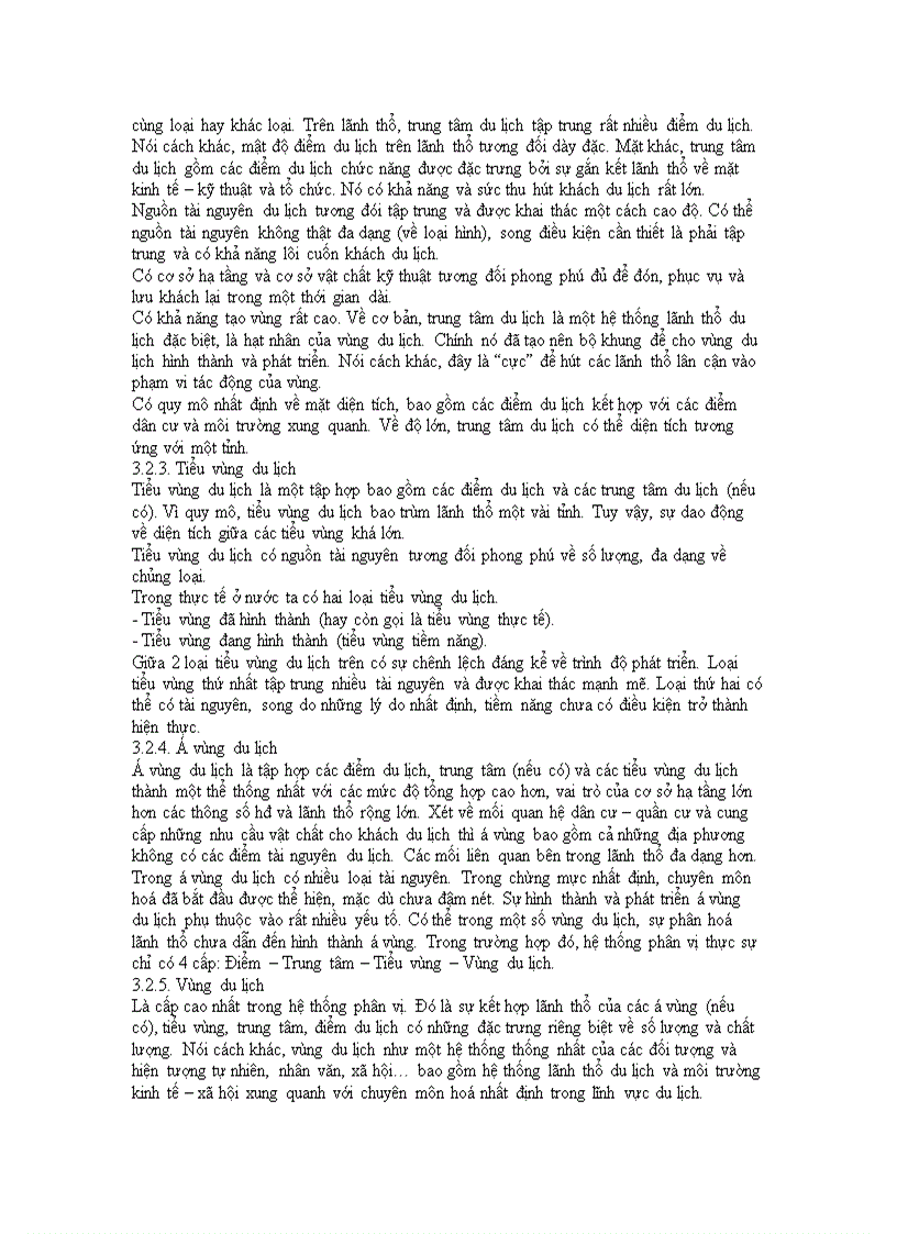 image for page Tổ chức lãnh thổ du lịch