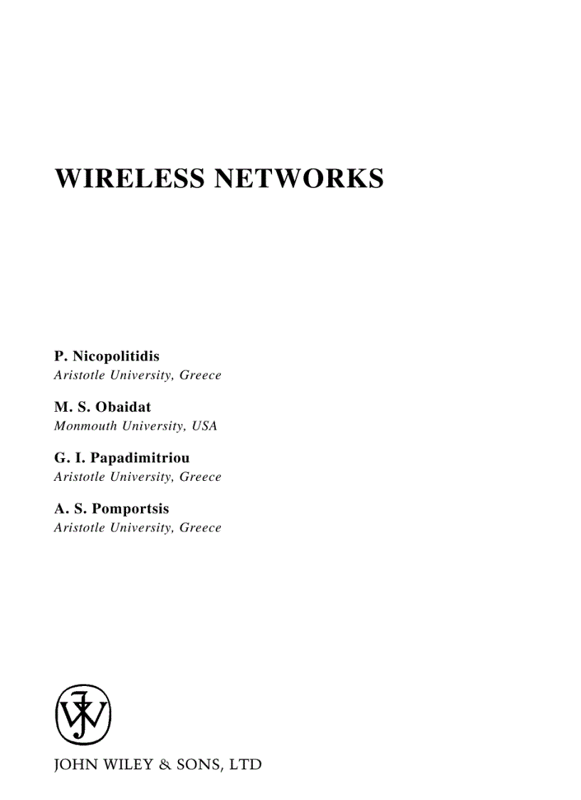 Introduction to Wireless Networks