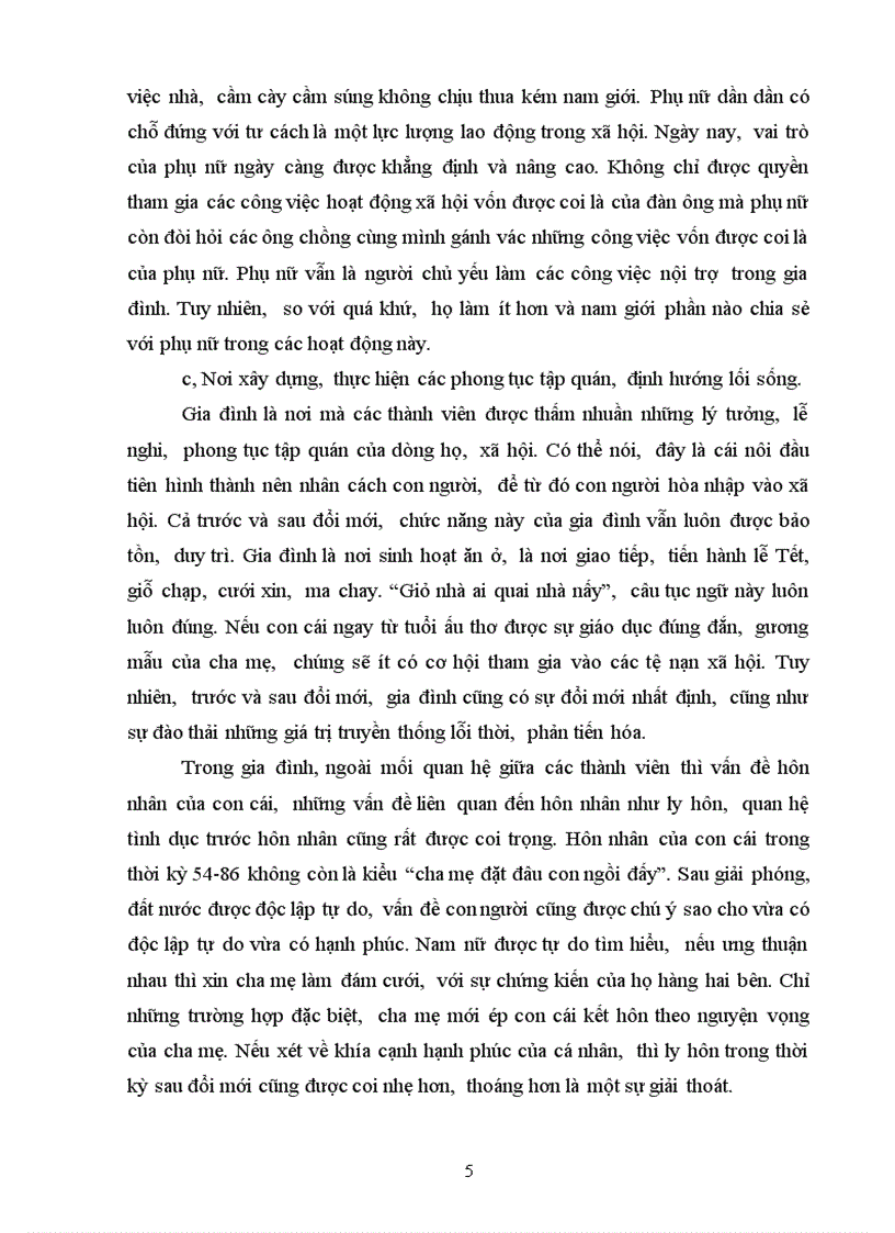 image for page So sánh sự biến đổi chức năng của gia đình qua hai thời kỳ trước và sau đổi mới 1986