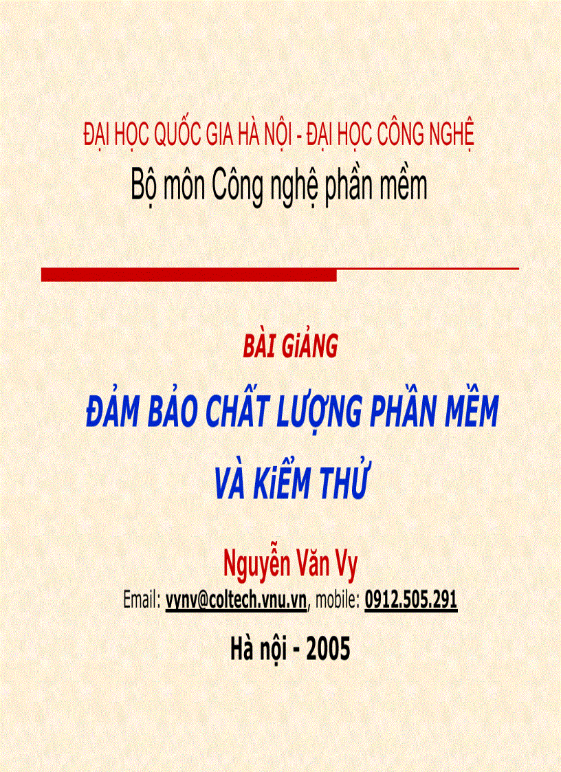 image for page Bảo đảm chất lượng phần mềm và kiểm thử