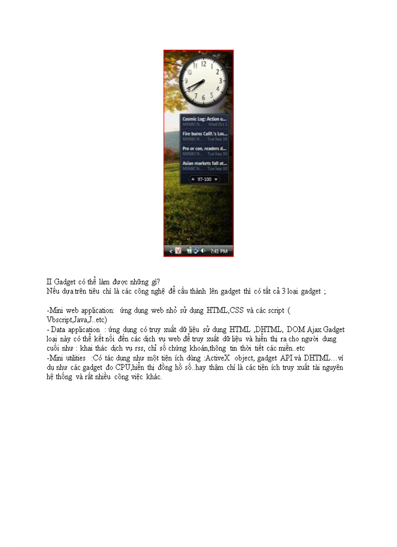 image for page Kỹ thuật lập trình gadget cho Window Vista