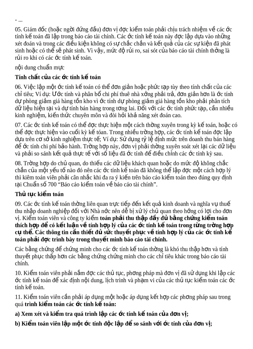 image for page Hệ thống chuẩn mực kiểm toán Việt Nam Chuẩn mực số 540