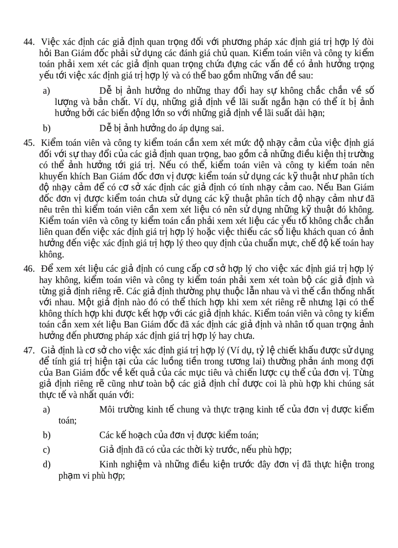 image for page Hệ thống chuẩn mực kiểm toán việt nam chuẩn mực số 545