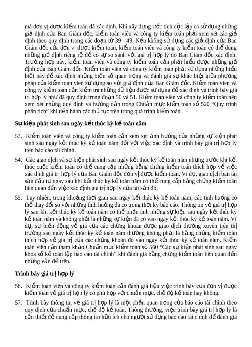 image for page Hệ thống chuẩn mực kiểm toán việt nam chuẩn mực số 545