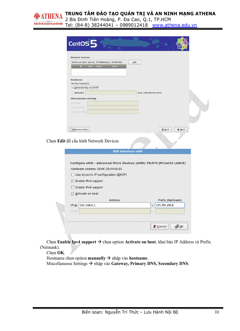 image for page Tài liệu hướng dẫn cấu hình các dịch vụ mạng trên Linux Demo trên CenOs