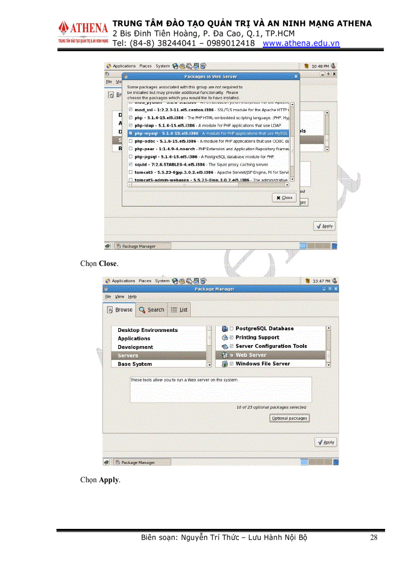 image for page Tài liệu hướng dẫn cấu hình các dịch vụ mạng trên Linux Demo trên CenOs