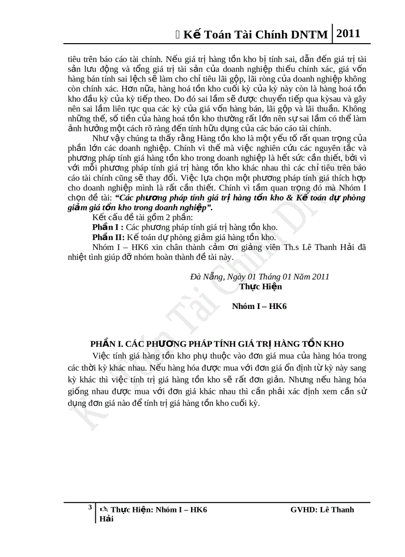 image for page Kế Toán Tài Chính DNTM Các Phương Pháp Tính Giá Trị Hàng Tồn Kho Kế Toán Dự Phòng Giảm Giá Tồn Kho
